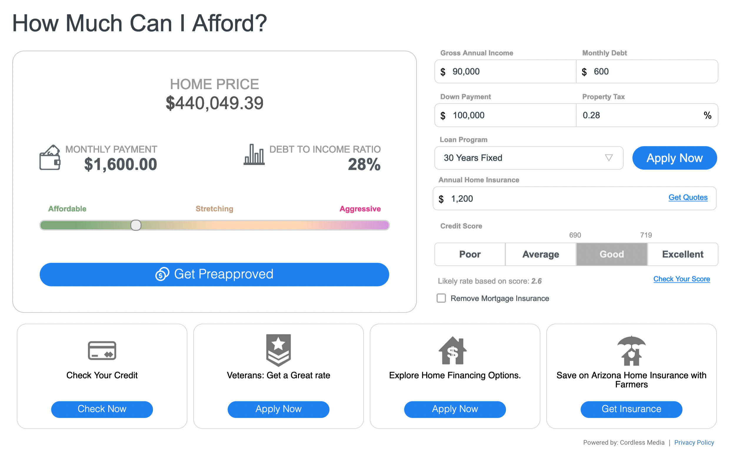 Affordability Calculator