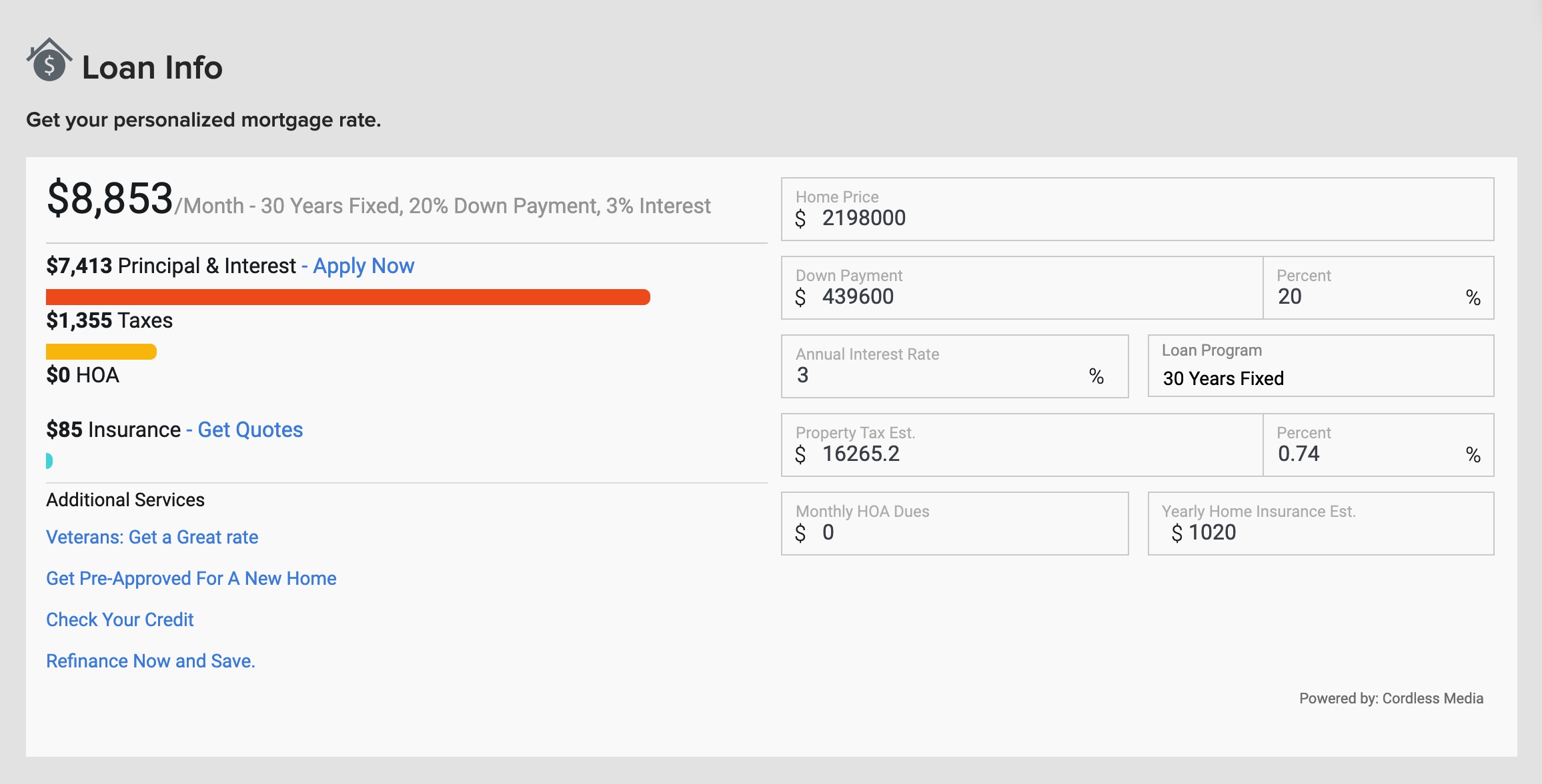 Line II Mortgage Calculator