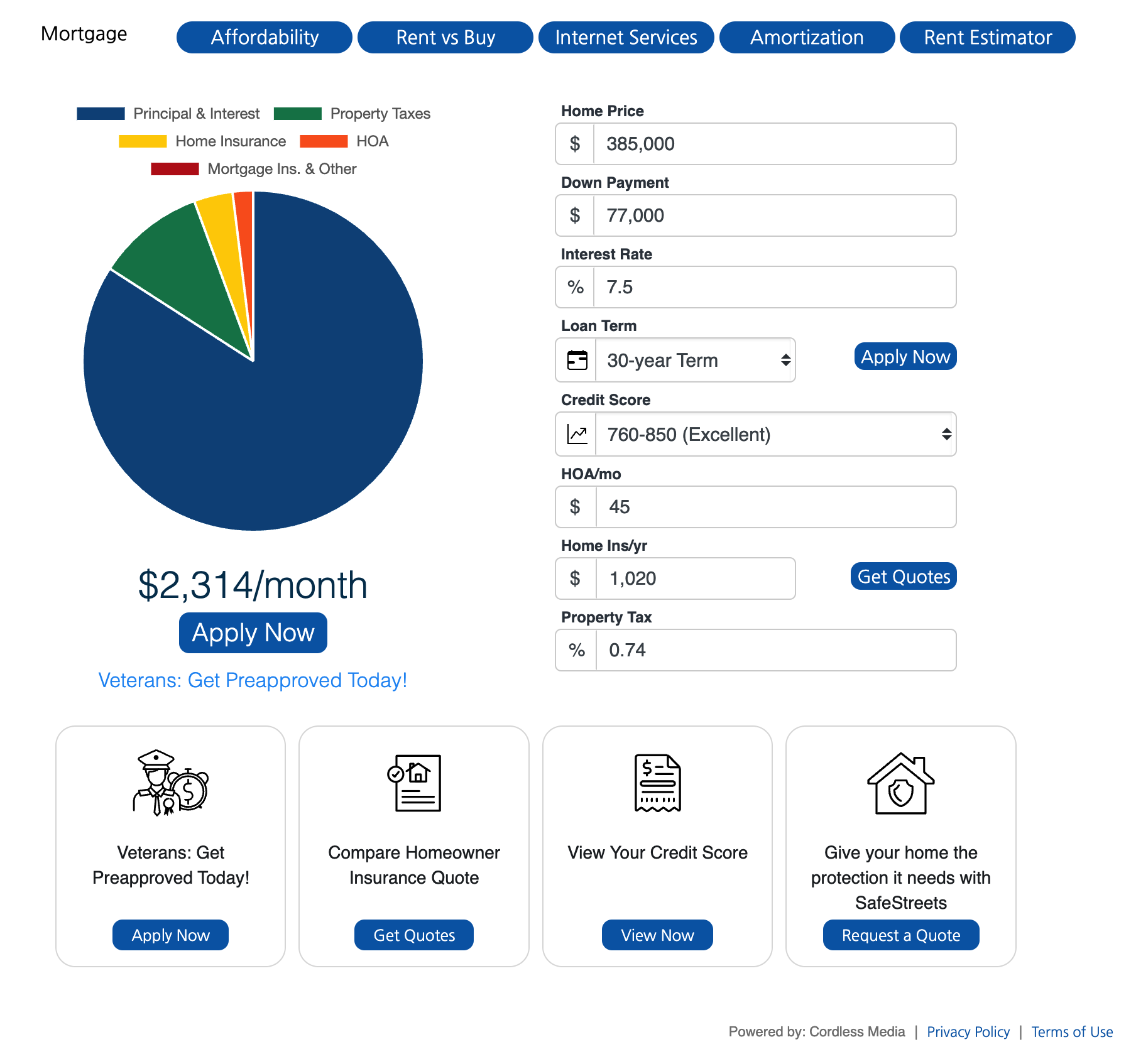 Mortgage Calc - Tabbed